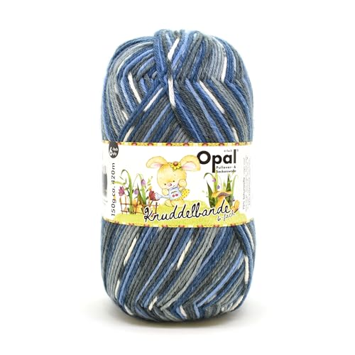 Opal 6-fach Sockenwolle Knuddelbande Pullover-/u. Sockenwolle 75% Schurwolle/25% Polyamid, 150g/420 m, Socken stricken (11323 Gartenhäschen) von OPAL