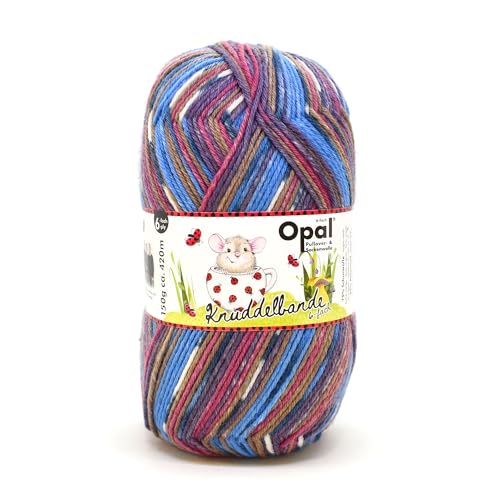 Opal 6-fach Sockenwolle Knuddelbande Pullover-/u. Sockenwolle 75% Schurwolle/25% Polyamid, 150g/420 m, Socken stricken (11325 Mausezähnchen) von Opal