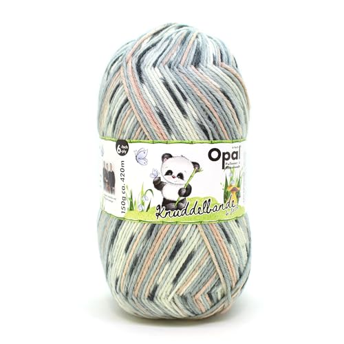 Opal 6-fach Sockenwolle Knuddelbande Pullover-/u. Sockenwolle 75% Schurwolle/25% Polyamid, 150g/420 m, Socken stricken (11327 Zauberpanda) von OPAL
