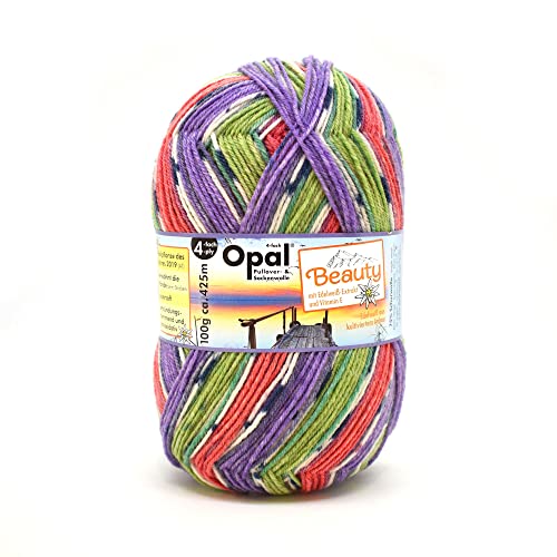 Opal Beauty Wellness,4.fach Sockenwolle,mit Edelweiß-Extrakt u. Vitamin E,100 g/420m,75% Schurwolle (superwash) / 25% Polyamid (11300 Gelassenheit) von OPAL