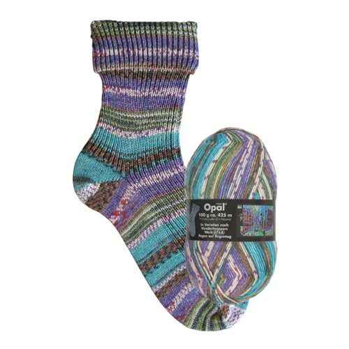 Opal Hundertwasser (425m) 4-fädiges Garn - Wollmischung, zum Stricken warmer Socken mit einzigartigen Farbmustern, 2106, 1 x 100g von Opal
