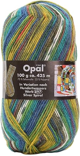 OPAL Hundertwasser Werk 897 - Silver Spiral - 75% Wolle/25% Polyamid - Sockengarn 4fach OPAL Hundertwasser Werk 897 - Silver Spiral - 75% Wolle/25% Polyamid - Sockengarn 4fach von OPAL