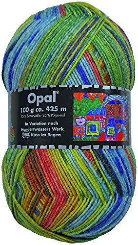 Opal Sockenwolle nach Hundertwasser Kuss im Regen von Opal