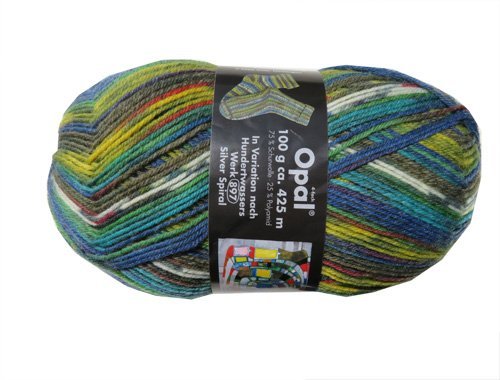 Opal Sockenwolle nach Hundertwasser Silver Spiral von OPAL