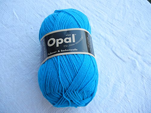 Opal uni 4-fach - 5183 türkis - 100g Sockenwolle von Opal