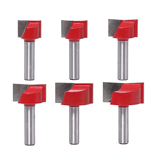 6 Stück Bodenreinigung Fräser Set 8mm Schaft Hobelfräser Router Bit Set für die Holzbearbeitungswerkzeug Bodenreinigung Bit Zweischneidige Planfräser Set von Opaltool