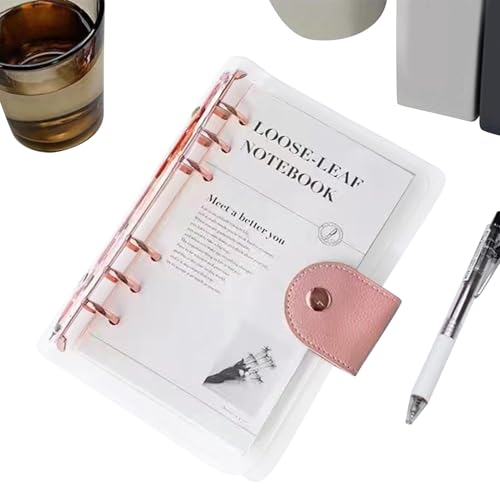 Opdestn A6 Planer Ordner - Klarer 6 Ring Ordner Planer - Arbeitsnotizbuch für Reinigung - Urlaub Gesundheit Exercise Workout Lesen Aufgabenmanagement Büro von Opdestn