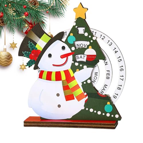 Opdestn Holz Adventskalender,Weihnachten Drehbarer Holz Countdown Kalender - Tischdekoration Für Wohnung Hotel Klassenzimmer Opdestn Holz Adventskalender,Weihnachten Drehbarer Holz Countdown Kalender - Tischdekoration Für Wohnung Hotel Klassenzimmer von Opdestn