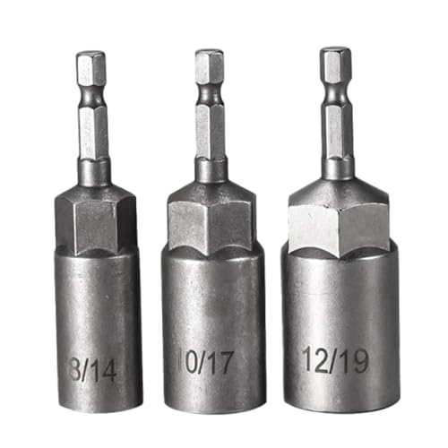 Opdestn Sechskant Bohrersatz, Stecknuss Adapter Für Handbohrer, 3-teilige hochfeste Reparatur-Handwerkzeug-Ersatzteile für Maschinenmontage Automobilreparatur und Opdestn Sechskant Bohrersatz, Stecknuss Adapter Für Handbohrer, 3-teilige hochfeste Reparatur-Handwerkzeug-Ersatzteile für Maschinenmontage Automobilreparatur und von Opdestn