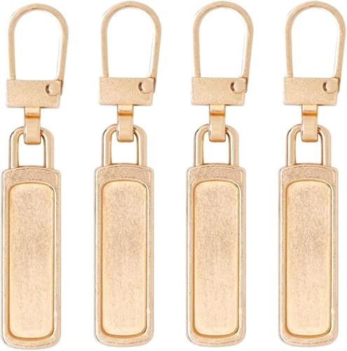 4 Stück goldfarbene Reißverschluss-Ersatzteile, abnehmbare Gepäck-Reißverschlussschieber, Ersatz für Jacken, Kleidung, Geldbörsen, Jeans, Stiefel, Nähzubehör 4 Stück goldfarbene Reißverschluss-Ersatzteile, abnehmbare Gepäck-Reißverschlussschieber, Ersatz für Jacken, Kleidung, Geldbörsen, Jeans, Stiefel, Nähzubehör von Opemg