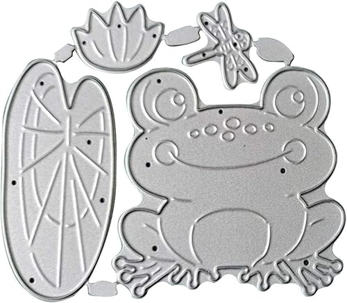 Frosch-Stanzformen für Kartenherstellung, Scrapbooking, Stanzformen für Kartenherstellung, Lotusblatt-Stanzformen, Herzlichen Glückwunsch, Prägeschablonen für DIY, Scrapbooking, Dekoration von Opemg