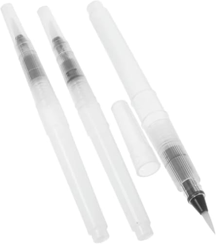 Wasserfarben-Pinselstifte, 12 cm, Wassermalerei-Pinsel für Aquarellmalerei, wasserlöslicher Bleistift, Marker, einfarbige Farben oder Puderpigmente, Malpinsel-Set, 3 Stück von Opemg