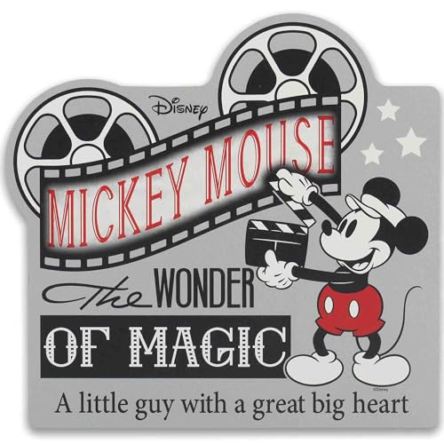 Disney Mickey Mouse Wonder of Magic Holz-Wanddekoration, Vintage-Micky-Maus-Wandkunst für Wohnzimmer oder Filmzimmer Disney Mickey Mouse Wonder of Magic Holz-Wanddekoration, Vintage-Micky-Maus-Wandkunst für Wohnzimmer oder Filmzimmer von Open Road Brands