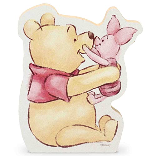 Disney Winnie Puuh und Ferkel, verspielte Regalsitzer-Dekoration, klobige Holzblock-Dekoration für Zuhause oder Büro Disney Winnie Puuh und Ferkel, verspielte Regalsitzer-Dekoration, klobige Holzblock-Dekoration für Zuhause oder Büro von Open Road Brands