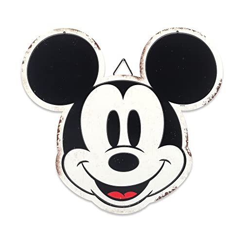 Disney Micky Maus Kopf Used-Look Metall Wandkunst – Vintage Mickey Mouse Schild für Kinderzimmer, Spielzimmer oder Filmzimmer Disney Micky Maus Kopf Used-Look Metall Wandkunst – Vintage Mickey Mouse Schild für Kinderzimmer, Spielzimmer oder Filmzimmer von Open Road Brands