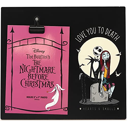 Open Road Brands Disney Tim Burton's The Nightmare Before Christmas Holz-Bilderrahmen für 12,7 x 17,8 cm große Bilder – Jack Skellington und Sally Love You to Death von Open Road Brands