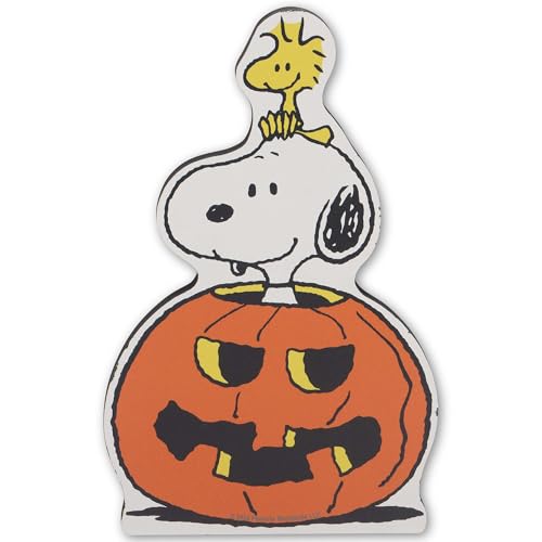 Peanuts Snoopy und Woodstock Jack-O-Lantern Regalsitzer-Dekor – klobige Holzblock-Dekoration für Halloween-Dekoration Peanuts Snoopy und Woodstock Jack-O-Lantern Regalsitzer-Dekor – klobige Holzblock-Dekoration für Halloween-Dekoration von Open Road Brands