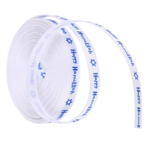 1 Rolle Hanukkah Dekorationsband Farbige Geschenkband für Feiertage Yards für Diy Projekte Verpackungen und Feste 1 Rolle Hanukkah Dekorationsband Farbige Geschenkband für Feiertage Yards für Diy Projekte Verpackungen und Feste von Operitacx