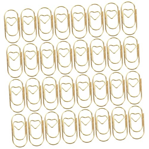 100Stücke Büroklammern Flexible Strickclips für Dokumente Fotos Lesezeichen Starke Klemmkraft und Langlebig Praktisch für Büro Zuhause Goldene Clips von Operitacx
