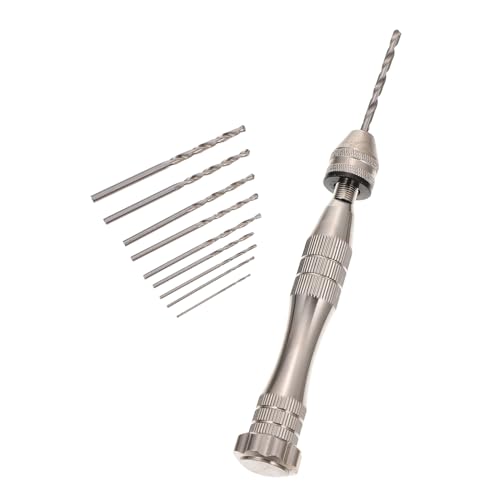 1Satz Handbohrer Aluminiumlegierung mit Bohrern Ergonomisch und Rutschfest für DIY Projekte Bernstein von Operitacx