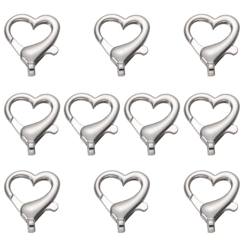 20 Stück Karabinerverschlüsse, herzförmiger Halskettenverschluss, Armbandverschlüsse und -verschlüsse für Schlüsselringe selber machen Karabinerverschlüsse Haken Taschenschnallen 20 Stück Karabinerverschlüsse, herzförmiger Halskettenverschluss, Armbandverschlüsse und -verschlüsse für Schlüsselringe selber machen Karabinerverschlüsse Haken Taschenschnallen von Operitacx