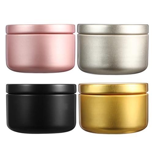 24 StüCk Kerzendosen Leere KerzengläSer Mit Deckel, 50ml Aluminium KerzenbehäLter, Rund, FüR Diy Kerzenherstellung, Hochzeit, Heimdekoration, 4 Farben 24 StüCk Kerzendosen Leere KerzengläSer Mit Deckel, 50ml Aluminium KerzenbehäLter, Rund, FüR Diy Kerzenherstellung, Hochzeit, Heimdekoration, 4 Farben von Operitacx