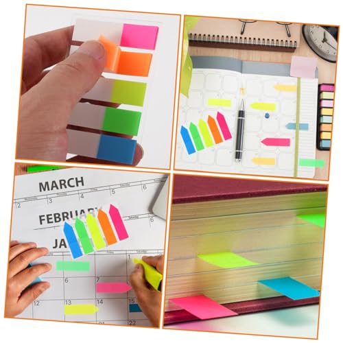 4Sätze Haftnotizen Transparente Seitenmarkierungen Praktische Index Tabs für Büro und Schule Vielseitige Schreibwaren aus Pet Material für Notizen und Organisation von Operitacx