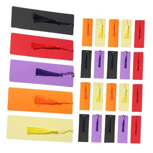 50Er Set Leere Lesezeichen Aus Papier Großpackung Mit Verschiedenen Quasten DIY Lesezeichen Set Seitenersteller Für Bastelprojekte Dekorative Etiketten – Für Schüler Und von Operitacx