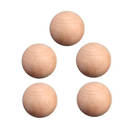 5Stücke Unbehandelte Holz Kugeln für DIY Bastelprojekte Naturholz Perlen für Foto Requisiten Party Zubehör Kinderspielzeug und Wohnaccessoires von Operitacx
