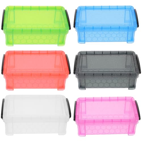 Operitacx 6Er Set Kleine Aufbewahrungsboxen Mit Deckel Aus Kunststoff, Stapelbare Bunte Organizer Für Schmuck, Perlen, Bastelbedarf, Nähnadeln Und Kleinteile Operitacx 6Er Set Kleine Aufbewahrungsboxen Mit Deckel Aus Kunststoff, Stapelbare Bunte Organizer Für Schmuck, Perlen, Bastelbedarf, Nähnadeln Und Kleinteile von Operitacx