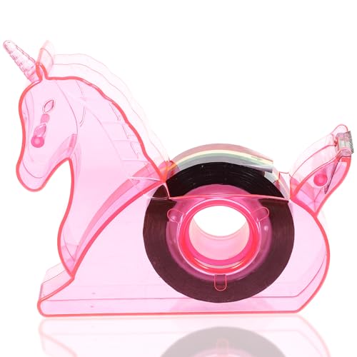 Kleberoller Einhorn Roller Rosa Klebestreifen Abroller Tier 1 Set Desktop-Klebebandabroller Tierform Für Geschenkverpackung Bürobedarf Einhorn von Operitacx