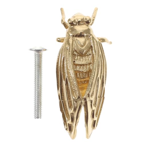 Möbelgriff aus Messing, Zikaden-Form, goldfarben, für Schränke, Kommoden und Schränke – einzigartiges und elegantes Design, einfache Installation, glatte Oberfläche Möbelgriff aus Messing, Zikaden-Form, goldfarben, für Schränke, Kommoden und Schränke – einzigartiges und elegantes Design, einfache Installation, glatte Oberfläche von Operitacx