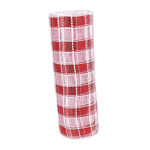 Operitacx 1 Rolle Deko Netzband Girlanden Chiffonband Dickes Band Breite Kante Fransenband Sackleinen Glitzerband Stoffband Netz Für Kränze Herbstband Künstlich DIY Polyester von Operitacx
