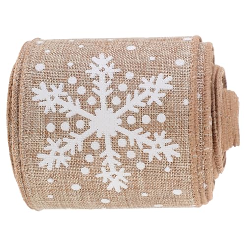 Operitacx 1 Rolle Weihnachtsband Goldene Bänder Für Set Beflecktes Weihnachtsband Sackleinen Drahtband Weihnachtsschleifen Für Glitzersträuße Rosa Bandbündel von Operitacx