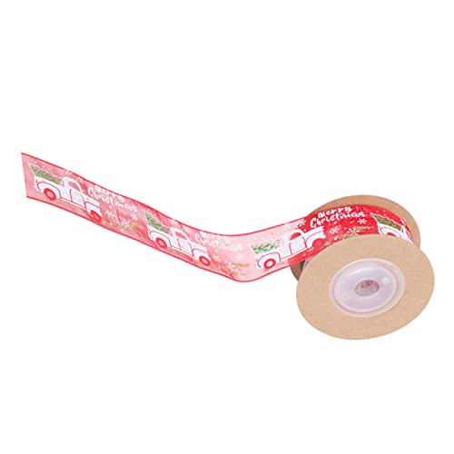 Operitacx 1 Rolle Weihnachtsband Sackleinenband Geschenkband Mit Draht Deko Girlande Regenbogenband Lila Band Bänder Zum Verpacken Rotes Kräuselband Weihnachtsverpackungsband von Operitacx