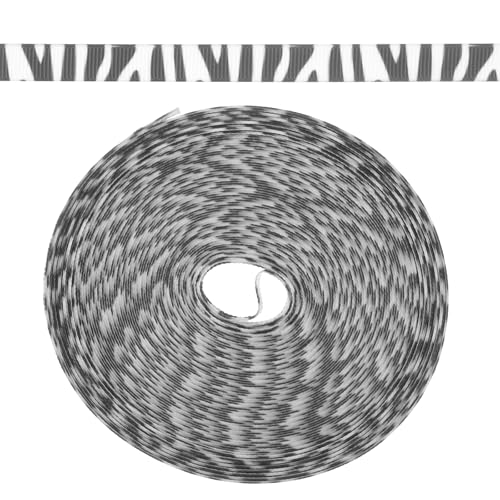 Operitacx 1rolle Zebra Print Geschenkband Multifunktionales Bastelband Für Party Und Dekoration Verschleißfestes Schneidbares Ripsband Für Diy-projekte Und Festivals von Operitacx