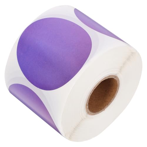 Operitacx 1 Rolle runder Siegelaufkleber runde Aufkleber Punktaufkleber Name kreis aufkleber Punkte Runde selbstklebende Aufkleber kleine Klebeetiketten Kupferplattenaufkleber Violett von Operitacx