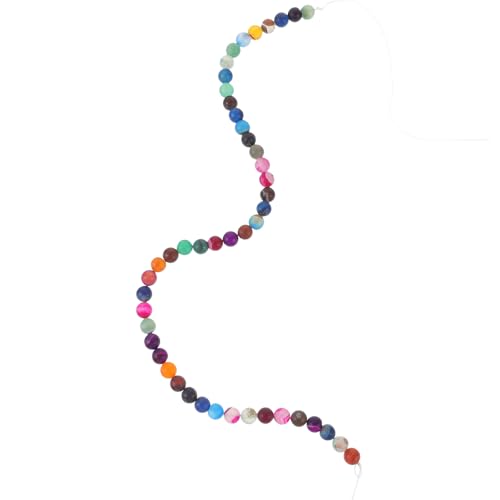Operitacx 1 Saite Diy Edelsteinperlen Bunte Agate Spacer Perlen für Armbänder und Bastelarbeiten Langlebig Vielseitig Einsetzbar von Operitacx