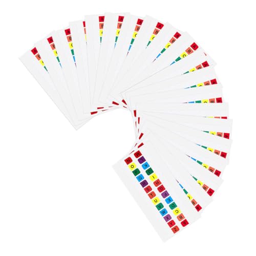 Operitacx 1 Satz Alphabetische Sticky Tabs Farbige Notizbuch Seitenmarker Selbstklebende Buchstabenregister Für Effektive Dokumentenorganisation 30 Blatt von Operitacx