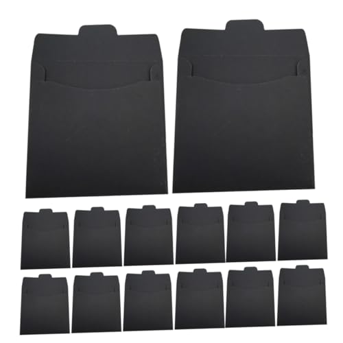 Operitacx 1 Satz Cd -umschlag Papier Wiederverwendbar Beutel Cd-verpackungshüllen Kartenumschläge Ärmel Grußkartenumschlag Taschen Für Cd-umschläge Leere Cd-hüllen Papptüten Schwarz 50 Stück von Operitacx