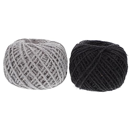 Operitacx 1 Satz DIY Bastel Jute Schnur Natürliche Hanfschnur Für Kreative Verpackungen Handwerk Dekoration DIY Projekte Schwarz 2rollen von Operitacx