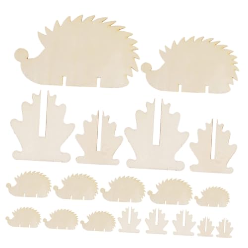 Operitacx 1 Satz Diy Holzscheiben Set Teiliges Set Unbehandelten Holzscheiben für Kreative Bastelprojekte Großen und Kleinen Igel Holzfiguren Sowie Passenden Einsteckschildern für Garten von Operitacx