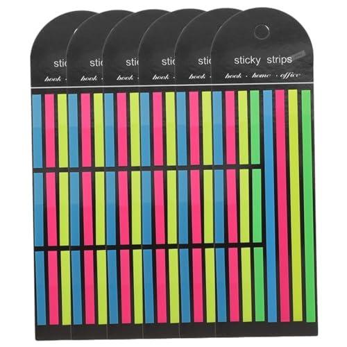 Operitacx 1 Satz Fluoreszierende Notizstreifen Markierungsstreifen Für Wiederverwendbare Haftnotizen Kurze Und Lange Index Tabs Für Effektives Annotieren 6 Stück Operitacx 1 Satz Fluoreszierende Notizstreifen Markierungsstreifen Für Wiederverwendbare Haftnotizen Kurze Und Lange Index Tabs Für Effektives Annotieren 6 Stück von Operitacx