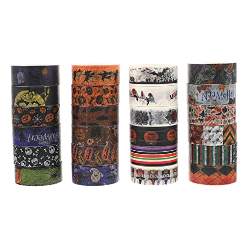 Operitacx 1 Satz Halloween Washi Tape Dekorative Klebebänder Für Scrapbooking Kalender Und Diy Projekte Und Anpassbar 24 Stück von Operitacx