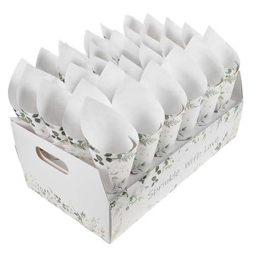 Operitacx 1 Satz Hochzeits-Konfetti-Kegelhalter-Box Hochzeitskonfettihalter konfetti- -Box hochzeitsdeko Vintage Hochzeitsfeier Blütenkegel Bastelpapier Kraftpapier von Operitacx