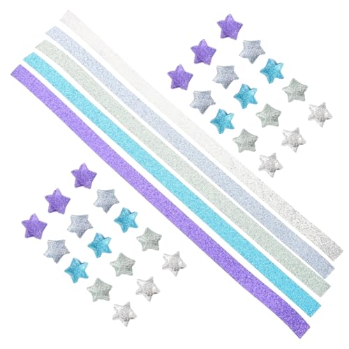 Operitacx 1 Satz Holografisches Origami Papier für Sternfaltungen Glänzende Papierstreifen Gradient für Basteln und Diy Dekorationen von Operitacx