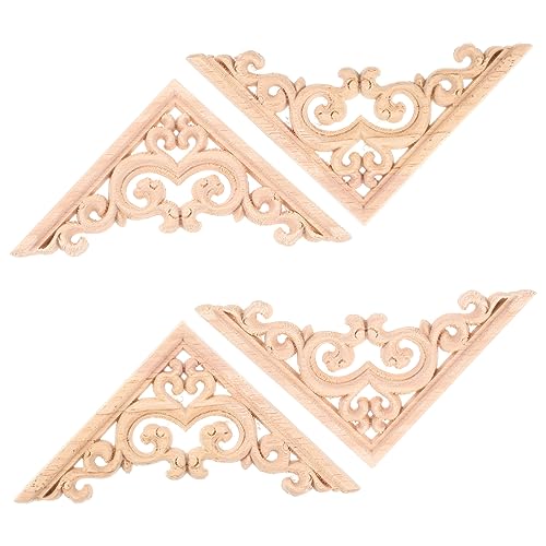 Operitacx 1 Satz Holz Geschnitzte Applikationen Unlackierte Holzornamente Für Möbel Elegant Für Diy Dekoration Von Schranktüren Im Chinesischen Stil 4 Stück Operitacx 1 Satz Holz Geschnitzte Applikationen Unlackierte Holzornamente Für Möbel Elegant Für Diy Dekoration Von Schranktüren Im Chinesischen Stil 4 Stück von Operitacx