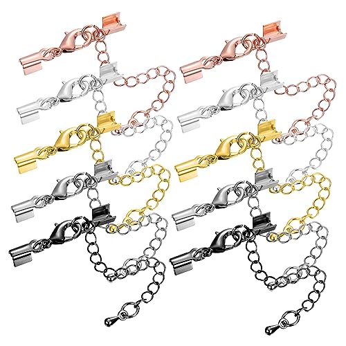 Operitacx 1 Satz Kettenverlängerungen Mit Karabinerhaken Und Endkappen Für Schmuckherstellung Robuste Kupferketten Für Armbänder Und Diy Projekte 10 Stück Operitacx 1 Satz Kettenverlängerungen Mit Karabinerhaken Und Endkappen Für Schmuckherstellung Robuste Kupferketten Für Armbänder Und Diy Projekte 10 Stück von Operitacx