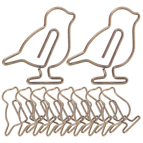 Operitacx 1 Satz Kreative Papierklammern Antike Vögel Formschöne Büroklammern Für Dokumente Notizen Und Fotos Langlebig Und Robust Büro Und Bastelhilfe 20 Stück von Operitacx