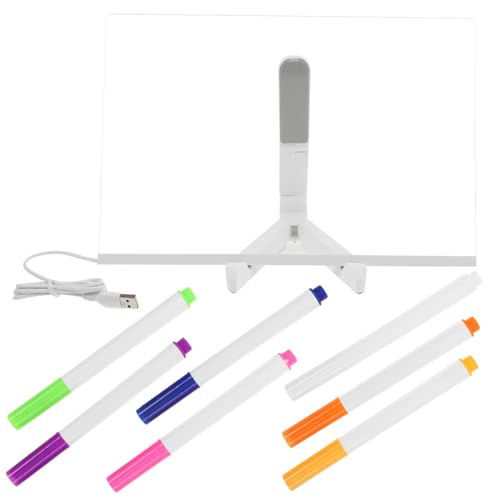 Operitacx 1 Satz LED Schreibtafel mit Ständer Abwischbare Zeichentafel mit LED Beleuchtung und Bunten Stiften für Zuhause und Schule Operitacx 1 Satz LED Schreibtafel mit Ständer Abwischbare Zeichentafel mit LED Beleuchtung und Bunten Stiften für Zuhause und Schule von Operitacx